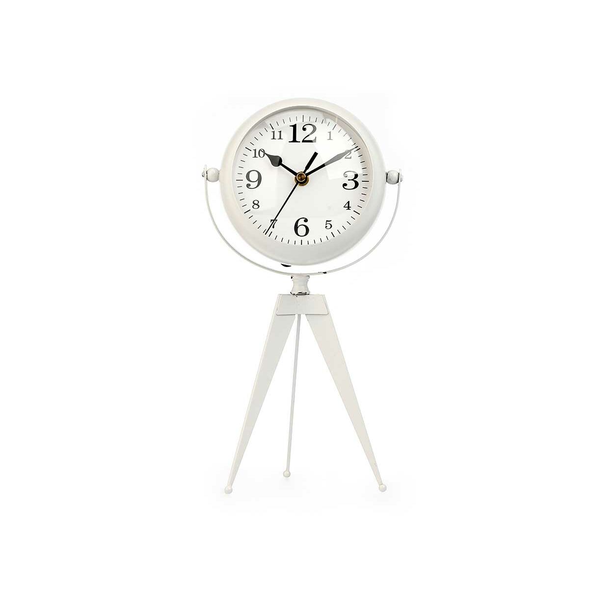 Table clock Gift Decor White Tripod (4 Units)